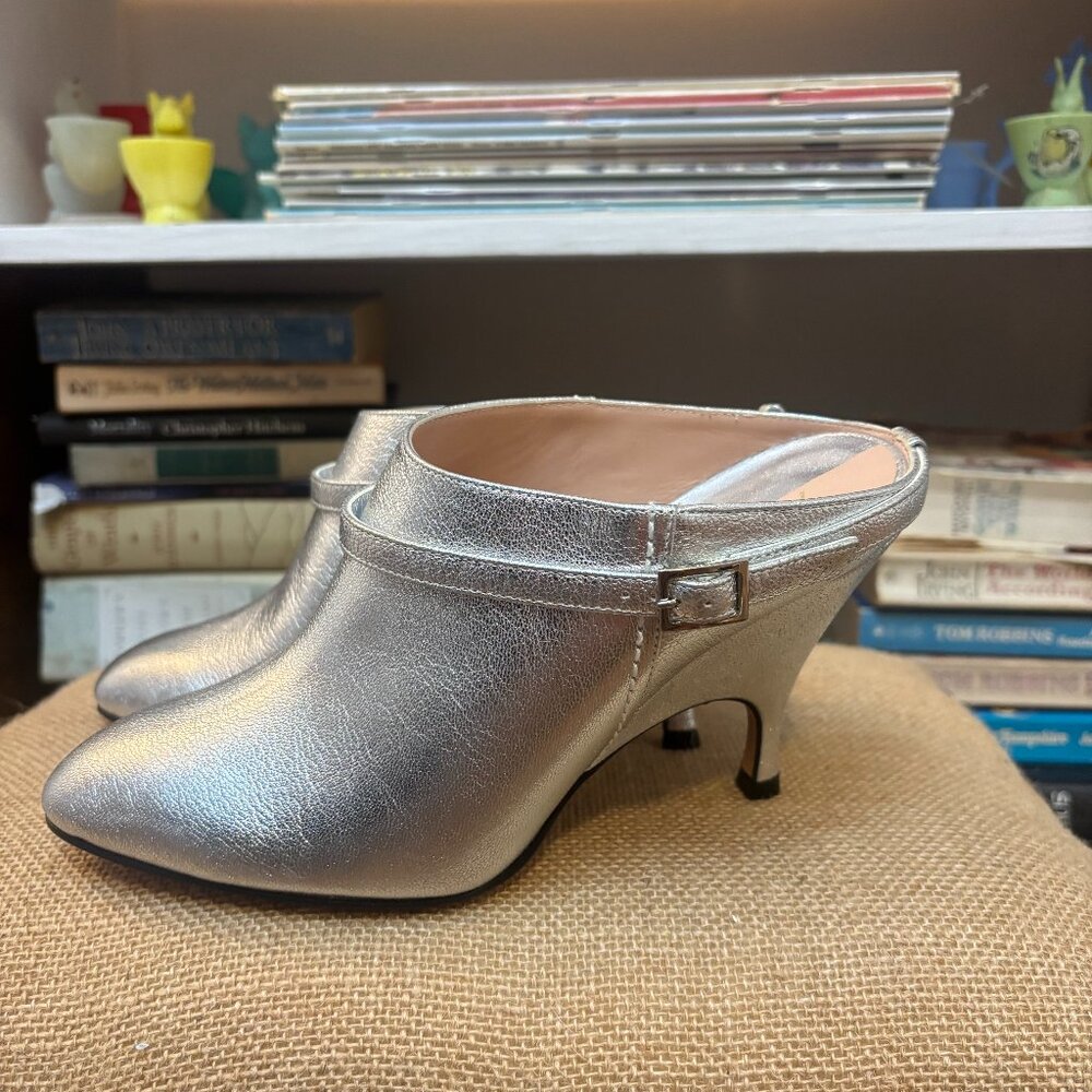 Alchimia Di Ballin Silver Leather Mules